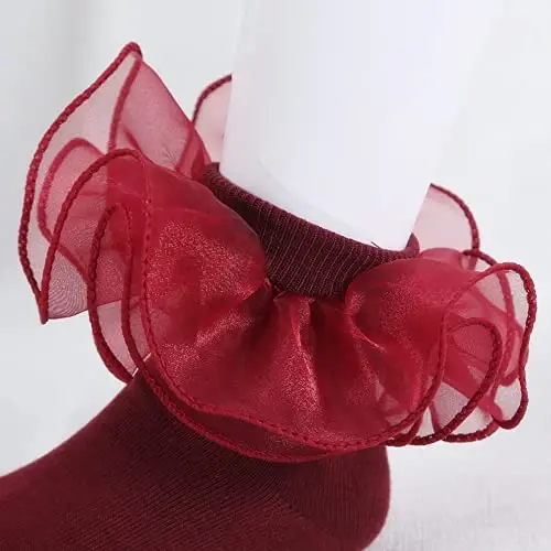 Toptim Newborn Baby-girls Socks and Bow Infant Toddler Ankle Socks - 2