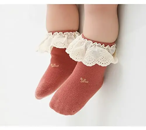 Toptim Newborn Baby-girls Socks and Bow Infant Toddler Ankle Socks - 2