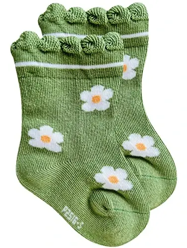 Toptim Newborn Baby-girls Socks and Bow Infant Toddler Ankle Socks - 3