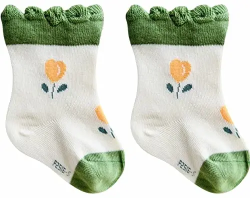 Toptim Newborn Baby-girls Socks and Bow Infant Toddler Ankle Socks - 4
