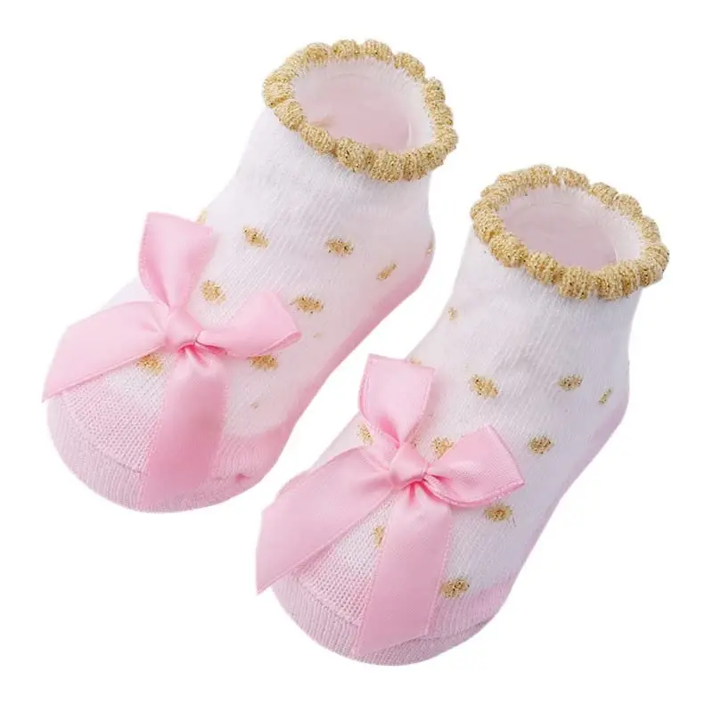 Toptim Newborn Baby-girls Socks and Bow Infant Toddler Ankle Socks - 3