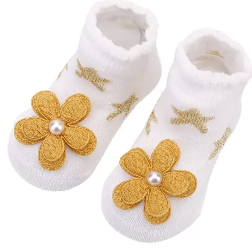 Toptim Newborn Baby-girls Socks and Bow Infant Toddler Ankle Socks - 4
