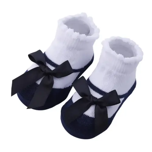 Toptim Newborn Baby-girls Socks and Bow Infant Toddler Ankle Socks - 5