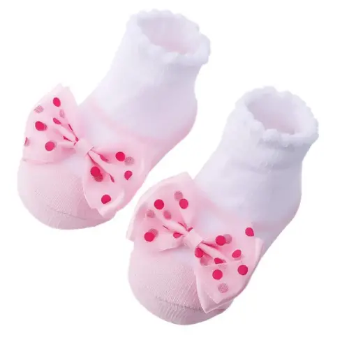 Toptim Newborn Baby-girls Socks and Bow Infant Toddler Ankle Socks - 7