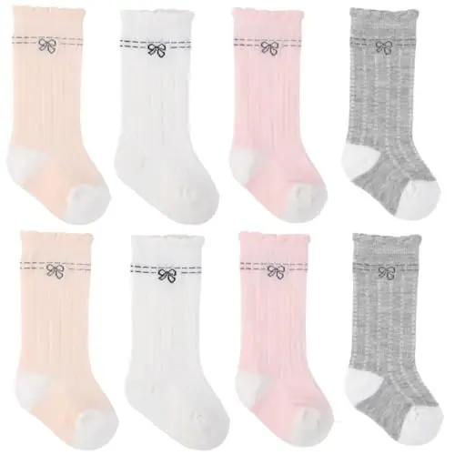 Toptim Newborn Baby-girls Socks and Bow Infant Toddler Ankle Socks 