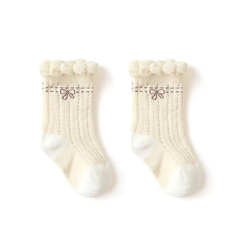Toptim Newborn Baby-girls Socks and Bow Infant Toddler Ankle Socks - 7