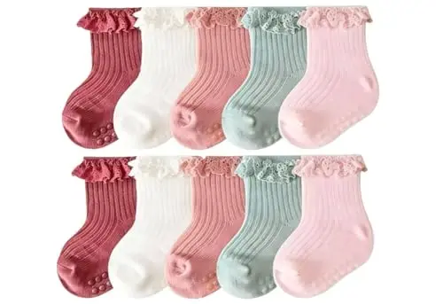 Toptim Newborn Baby-girls Socks and Bow Infant Toddler Ankle Socks 