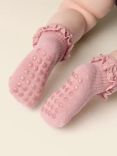Toptim Newborn Baby-girls Socks and Bow Infant Toddler Ankle Socks - 3