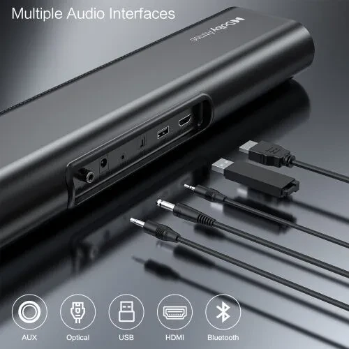 TOPVISION Sound Bar, 2.1ch Dolby Atmos Soundbars for TV, 150W 3D Sound System Speaker with Bluetooth 5.3/HDMI/Aux/Opt/USB Connection - 3