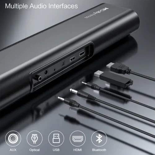 TOPVISION Sound Bar, Televizor uchun 2.1 ch Dolby Atmos Soundbar'lar, Bluetooth 5.3/HDMI/Aux/Opt/USB Ulanishli 150W 3D Ovoz Sistemasi Karnay - 3