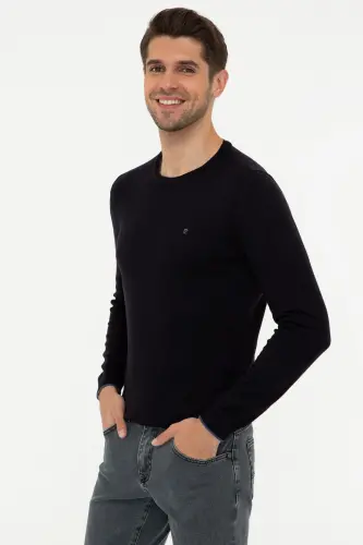 To'q ko'k rangli erkaklar sviteri G021SZ0TK.000.1389957 - VR - 3