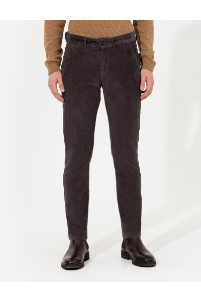 To'q kulrang ingichka o'tirgan kanvas shim - 9