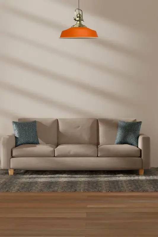 To'q sariq olijanob bitta qandil eskirgan sarlavha retro osma chiroq restoran kafe zal qandillari-to'q sariq - 3