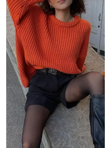 To'q sariq rangli velosiped yoqasi Basic ko'ylagi MG1264 - 5