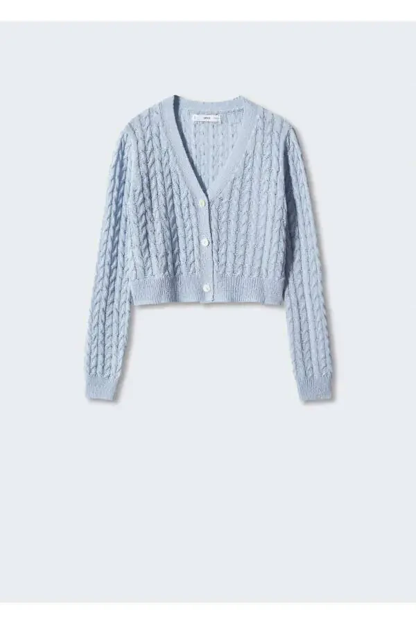 To'qilgan naqshli kesilgan kardigan - 3