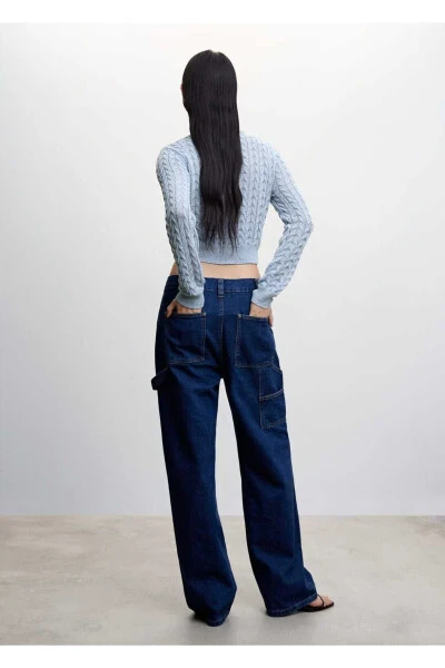 To'qilgan naqshli kesilgan kardigan - 4