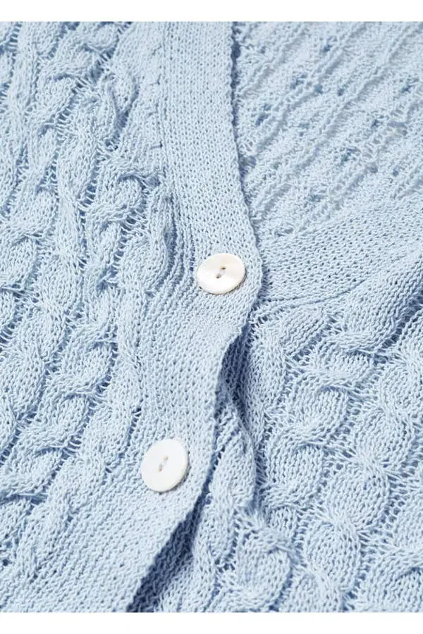 To'qilgan naqshli kesilgan kardigan - 6