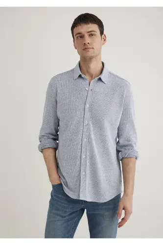 To‘qimali ko‘ylak Slim Fit / Tor Kesim 0211524-70764-M - 1