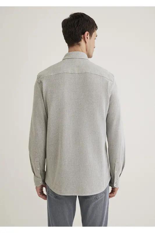 To'qimali ko'ylak Slim Fit / Tor kesim 0211524-86961-Y - 5