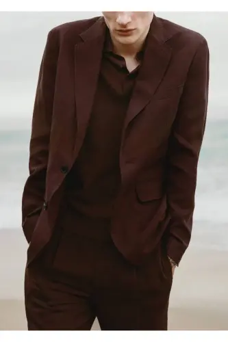 Tor burmali zigʻir blazer - 8