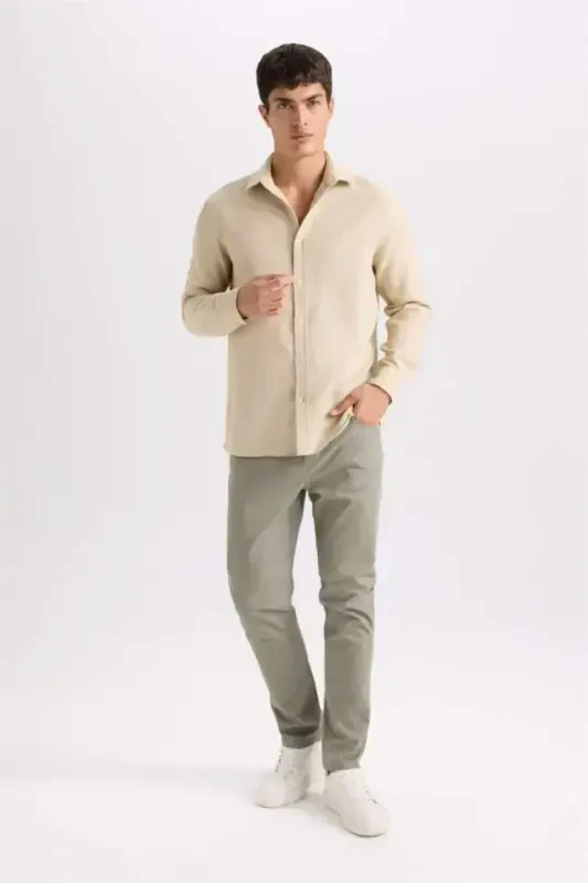 Tor doka gabardin chino kanvas shimlar xaki - 4