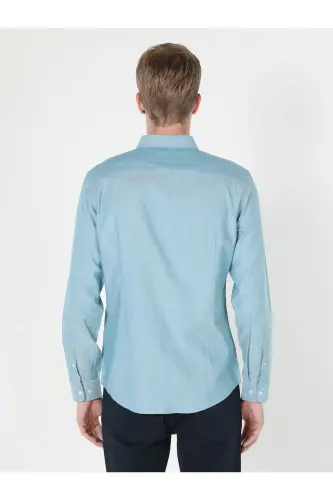 Tor ingich yashil erkaklar uchun uzun yengli ko'ylak Cl1048576 - COLIN’S (1)