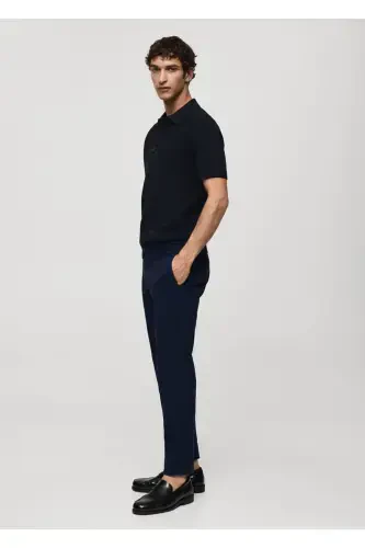 Tor kesilgan serj jinsi shim - ko'k - 8