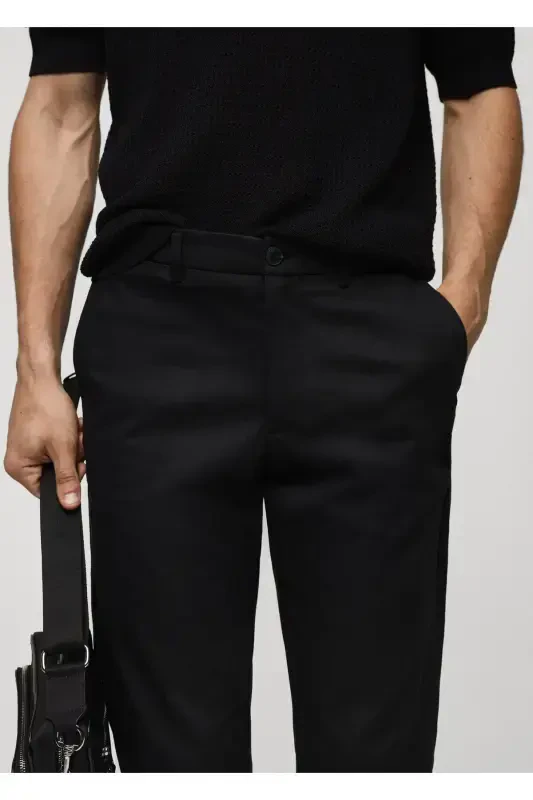 Tor kesimli chino shim - Qora - 3