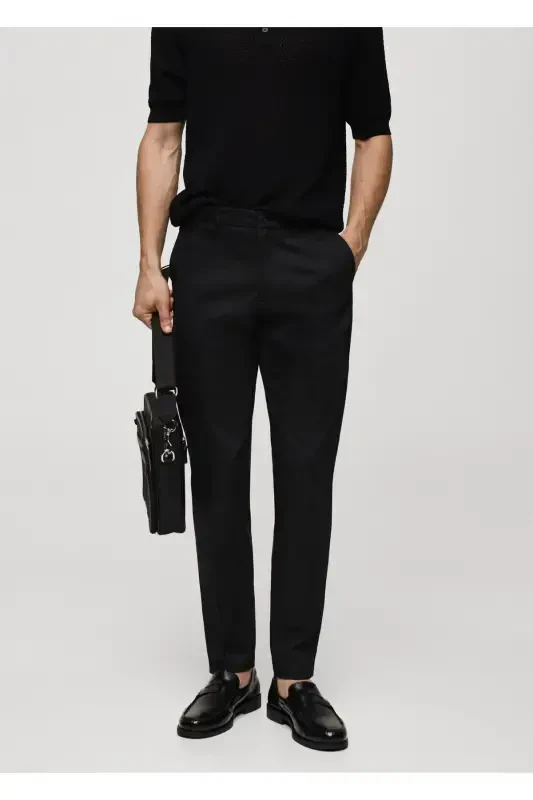 Tor kesimli chino shim - Qora - 9