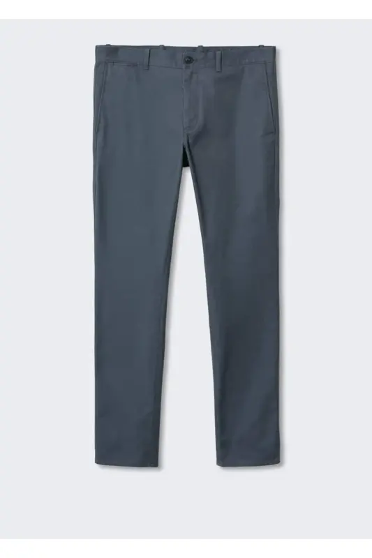 Tor kesimli serj chino shim - Moviy indigo - 3