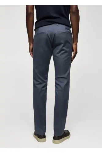 Tor kesimli serj chino shim - Moviy indigo - 4