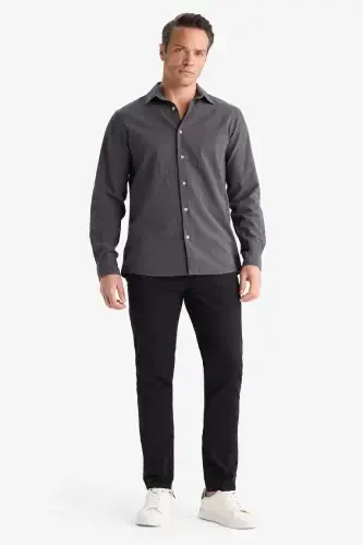 Tor Paça Gabardin Chino Kanvas Shim Qora - 4