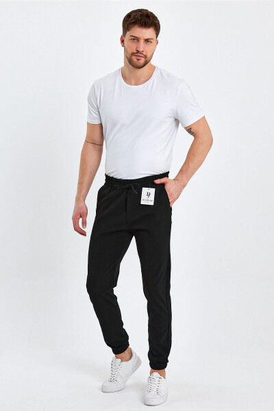Tor tiq Siliq Qora Jogger Shimlar 