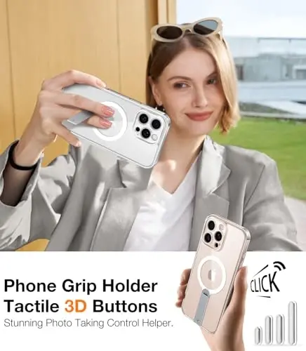 TORRAS 360° Stand Magnetic Case for iPhone 16 Pro Max Case, [Full Camera Protection] [Fit for MagSafe] [16FT Mil-Grade Drop Protection] Case for 16 Pro Max iPhone Case with Kickstand (6.9