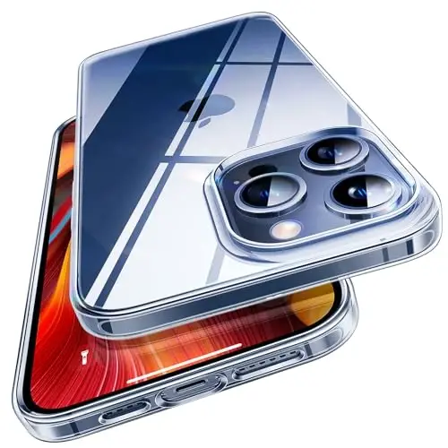 TORRAS Crystal Clear for iPhone 15 Pro Case, Ultra-Thin [Non-Yellowing] [Military Protection] Slim Fit Silicone TPU Cover for iPhone 15 Pro Phone Case, Soft, Clear, 6.1 inch - 2