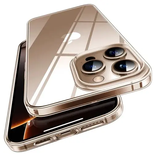 TORRAS Crystal Clear for iPhone 16 Pro Case, Ultra-Thin, Non-Yellowing, Military Protection, Slim Fit Silicone TPU Cover for iPhone 16 Pro Phone Case, Soft, Clear, 6.3 inch - 2