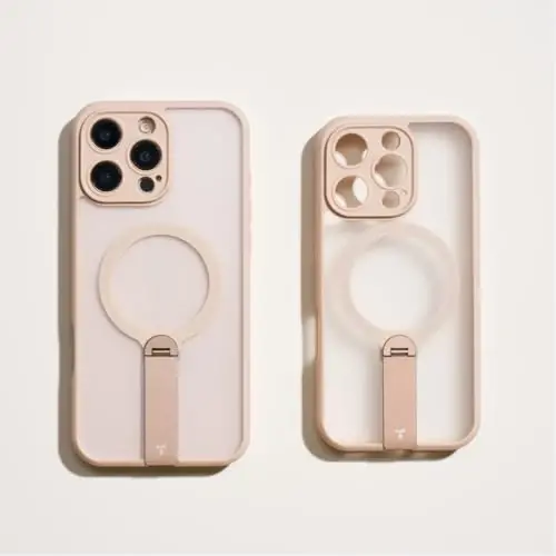 TORRAS Desert Titanium 360 Spin Stand Magnetic Case for iPhone 16 Pro Case with Full Camera Protection, Fit for MagSafe, 16FT Mil-Grade Shockproof Slim Phone Case for iPhone 16 Pro 6.3