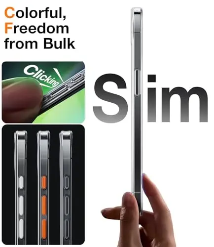 TORRAS Guardian Diamond Clear for iPhone 16e Case 2025, [Non-Yellowing] Military-Grade Test Protection Durable 16e Case Slim Thin Anti-Scratch DIY-Buttons Hard PC Back Case for iPhone 16e 6.1