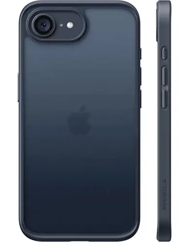 TORRAS Guardian Shockproof for iPhone 16e Case 2025, Military Grade Test Protection 16e Phone Case Slim Thin Durable DIY Buttons Anti Scratch Translucent Matte Hard Back Case for 16e Case 6.1