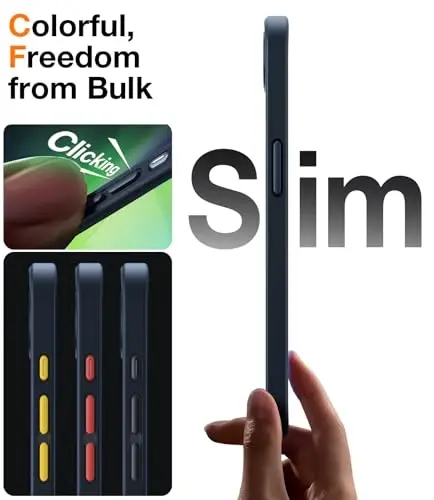 TORRAS Guardian Shockproof для iPhone 16e Case 2025, Military Grade Test Protection 16e Phone Case Slim Thin Durable DIY Buttons Anti Scratch Translucent Matte Hard Back Case для 16e Case 6.1