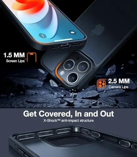 TORRAS Shockproof for iPhone 15 Pro Case 6.1