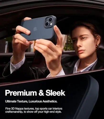 TORRAS iPhone 15 uchun moʻljallangan gʻilof [12FT Harbiy Standartga Muofiq Yiqilishdan Himoya] Zarba oʻtkazmaydigan Qattiq Mat Yupqa Telefon Gʻilofi iPhone 15 Telefon Gʻilofi Yarim Shaffof Orqa Silikon Qirrasi, Qora - TORRAS (1)