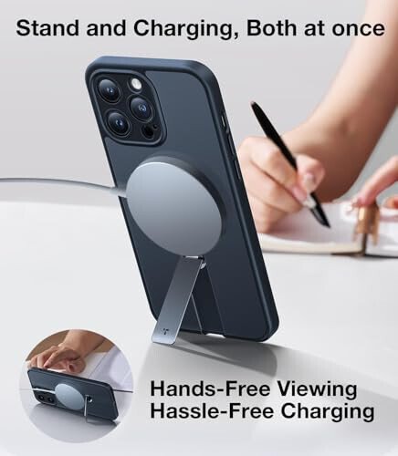 TORRAS Upgraded 360° Rotable Stand Magnetic Shockproof for iPhone 16 Pro Case with Full Camera Protection, Fit for MagSafe, 16FT Mil-Grade Shockproof Slim Phone Case for iPhone 16 Pro 6.3