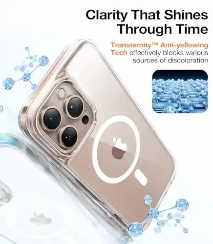 TORRAS Magnetic Shockproof for iPhone 16 Pro Max Case, [4X Military-Grade Protection] [Compatible with MagSafe] Translucent Case for iPhone 16 Pro Max Anti-Scratch Guardian 6.9