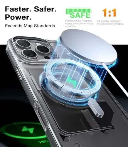 TORRAS Magnetic Shockproof for iPhone 16 Pro Max Case, [4X Military-Grade Protection] [Compatible with MagSafe] Translucent Case for iPhone 16 Pro Max Anti-Scratch Guardian 6.9