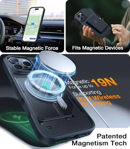 TORRAS iPhone 16 Pro uchun yangilangan g‘ilof Aramid tolali orqa/qora qirrali | MagSafe bilan mos, harbiy darajadagi tushishdan himoya, kuchliroq magnit, zarbga chidamli xavfsizlik yostig‘i, rangli tugma, ingichka tirnalishga qarshi - 4