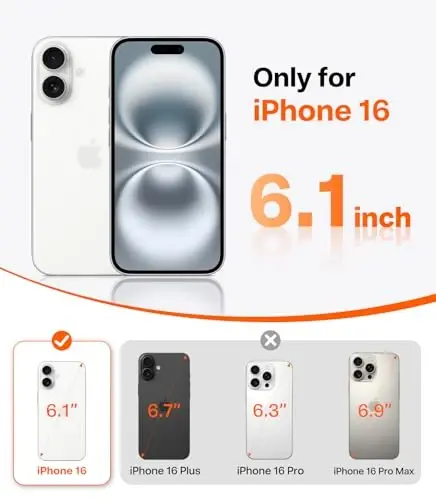 TORRAS iPhone 16 uchun g'ilof Kuchli magnit va uzluksiz stend, MagSafe uchun mos, harbiy darajadagi tushishdan himoya, sozlanishi mumkin bo'lgan tirgakli telefon g'ilofi iPhone 16 uchun, nozik tirnalishga qarshi muzli mat qora - 1