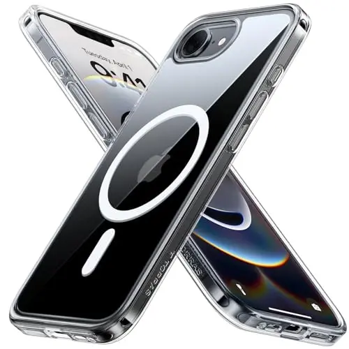 TORRAS Magnetic Shockproof for iPhone 16e Case 2025, [Never Yellow] [4X Military Grade Durable Protection] [Fit for MagSafe] Slim Translucent Anti-Scratch Case for iPhone16e, 6.1
