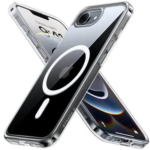 TORRAS Magnetic Shockproof for iPhone 16e Case 2025, [Never Yellow] [4X Military Grade Durable Protection] [Fit for MagSafe] Slim Translucent Anti-Scratch Case for iPhone16e, 6.1