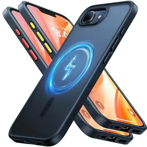 TORRAS Magnetic Shockproof for iPhone 16e Case 2025, Fit for MagSafe, 4X Military Grade Rugged Durable Protection, Slim Anti-Scratch Translucent Phone Case for iPhone 16e 6.1